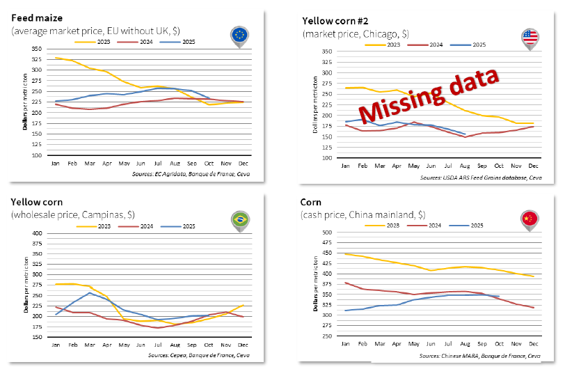 Corn-Feed prices 4 zones_oct25